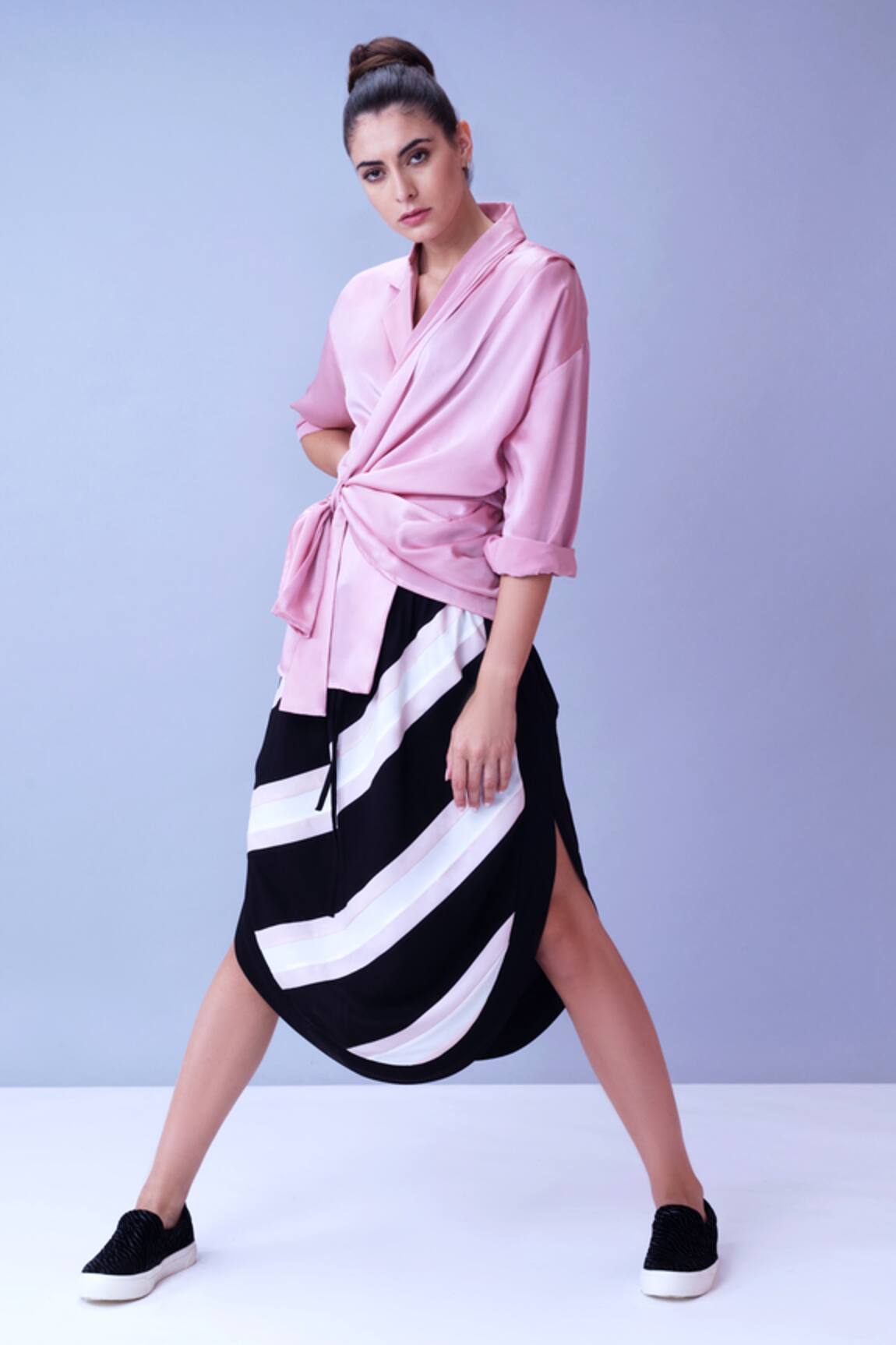 House Of Behram Asymmetric Collar Top