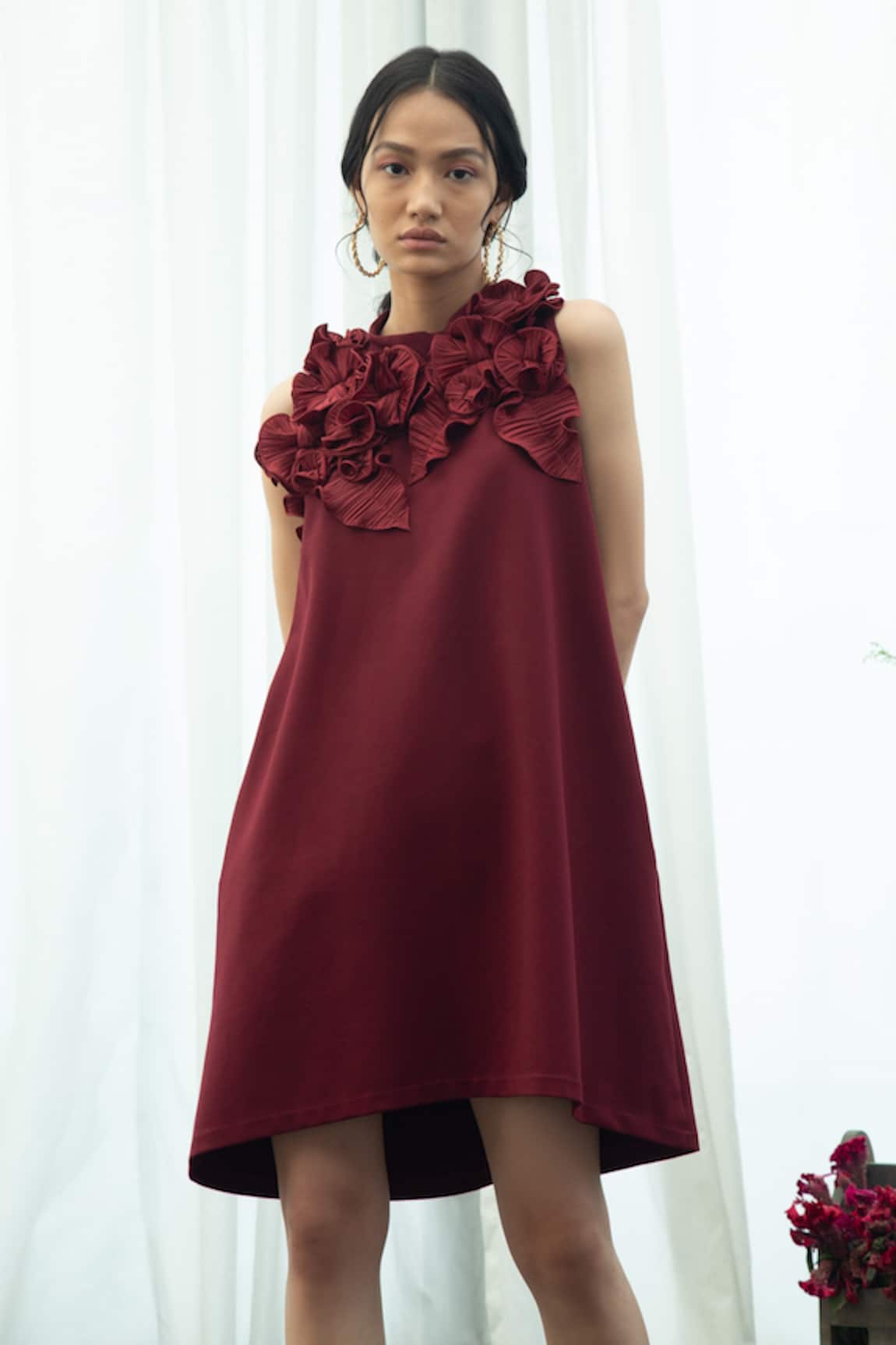 Pleats By Aruni Floral Pleated Dress 