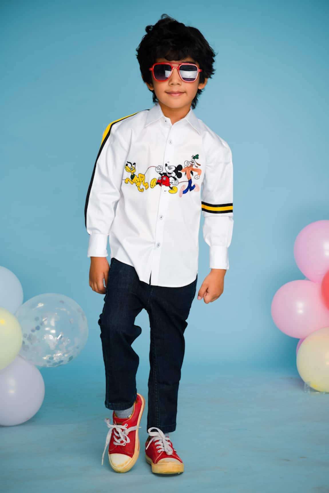 Hoity Moppet Mickey Embroidered Shirt 