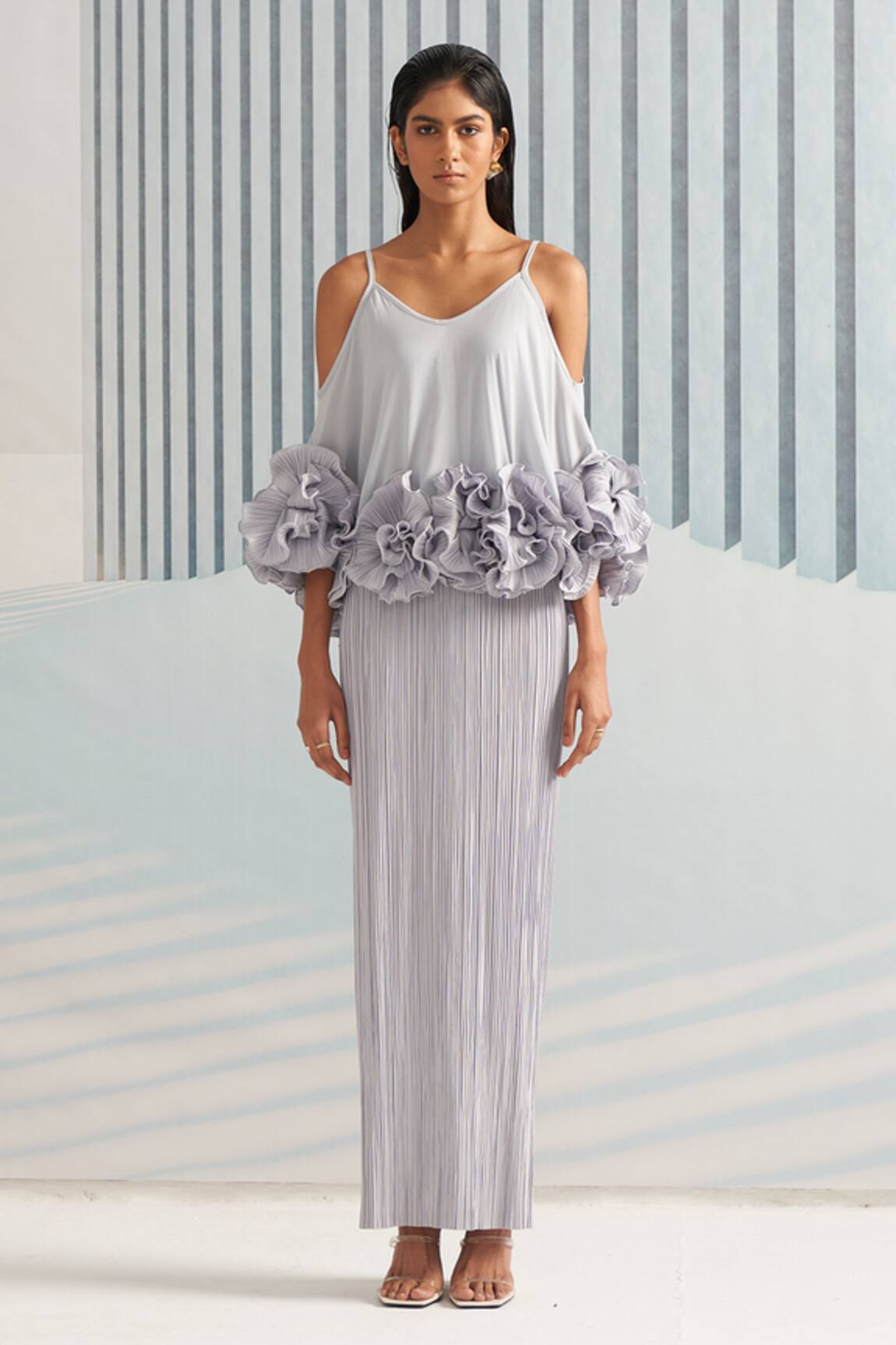 Pleats By Aruni Floral Pleated Dress 
