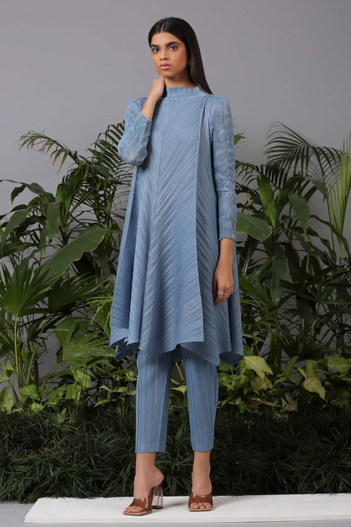 Pleats By Aruni Pleated Tunic & Pant Set