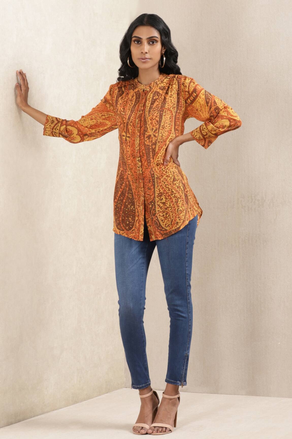 Ritu Kumar Jamawar Print Short Kurti