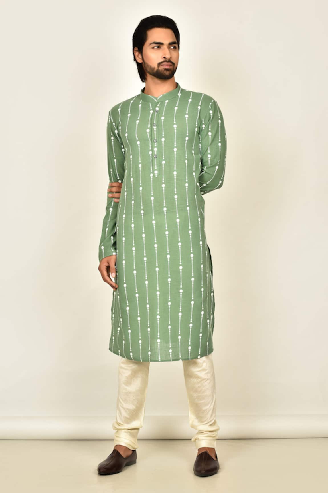 Arihant Rai Sinha Geometric Print Full Sleeve Kurta