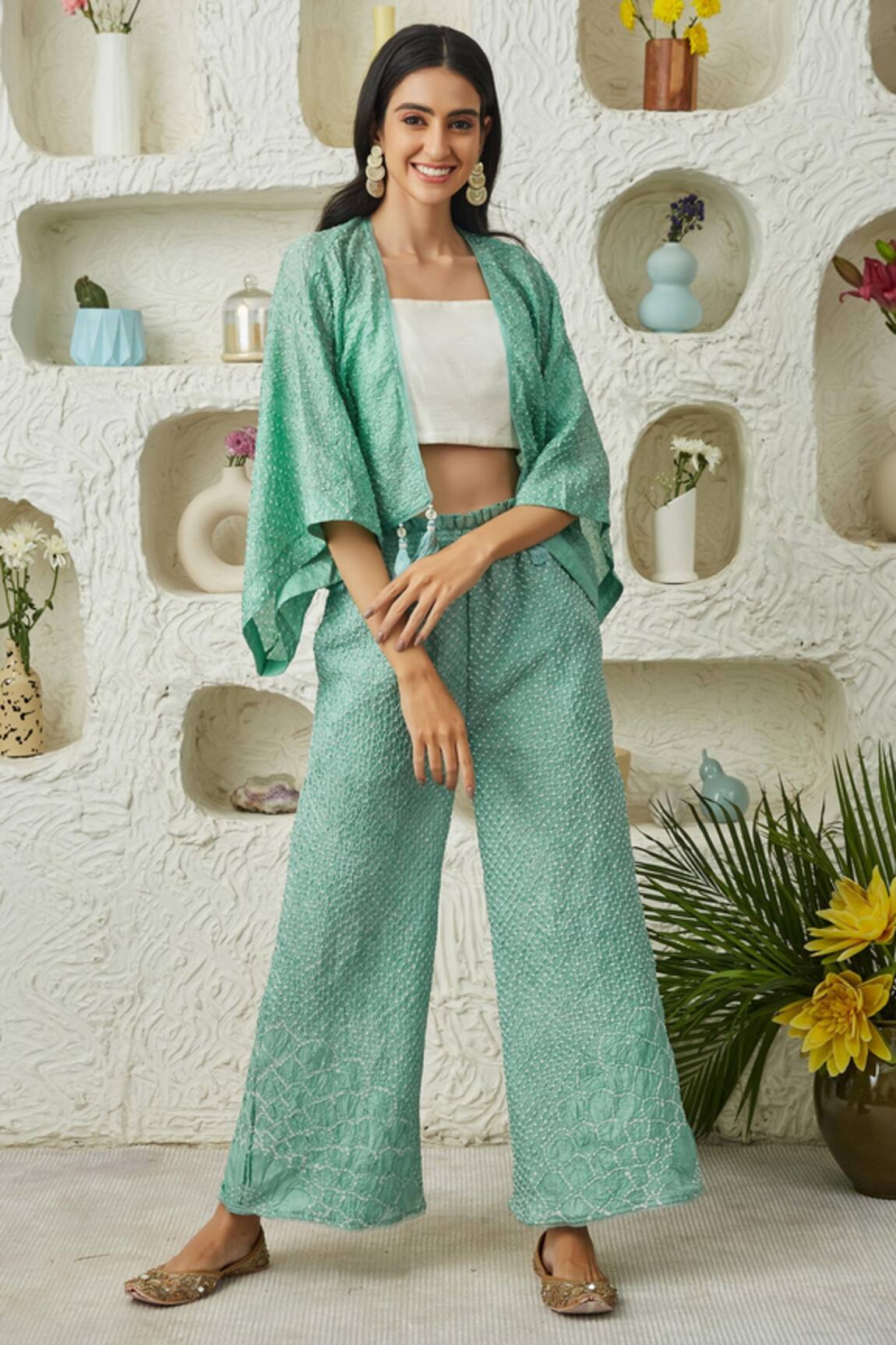 Twenty Nine Crushed Bandhani Bolero Cape  
