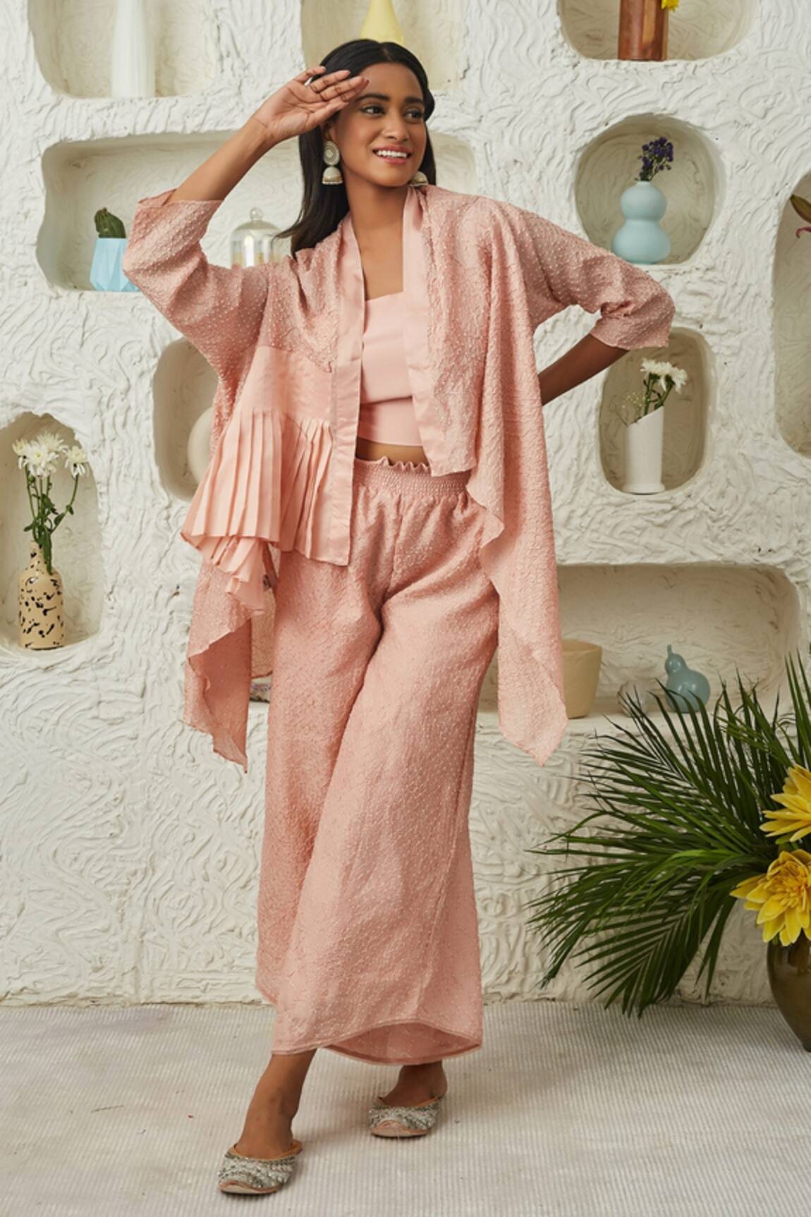 Twenty Nine Crushed Bandhani Frill Flayer Cape 