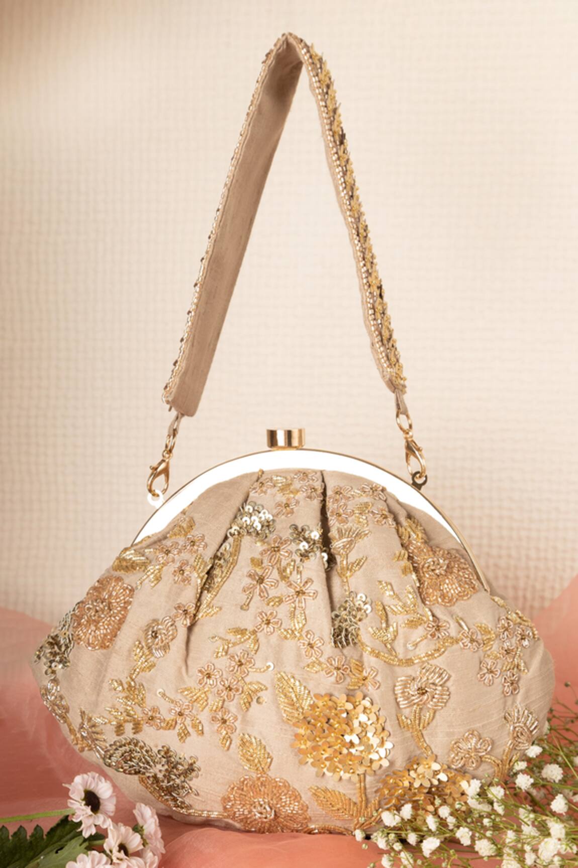 Ara Studio Floral Embroidered Potli