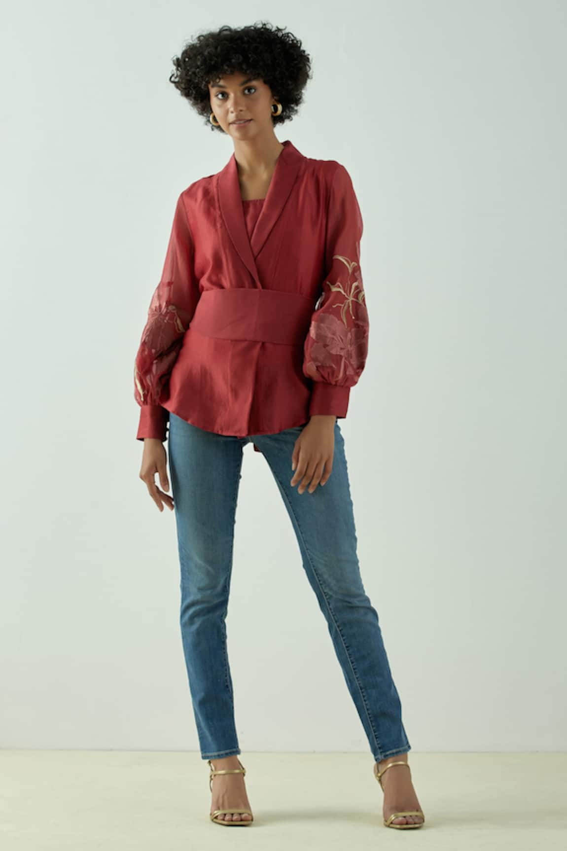 Madder Much Niko Embroidered Sleeve Top