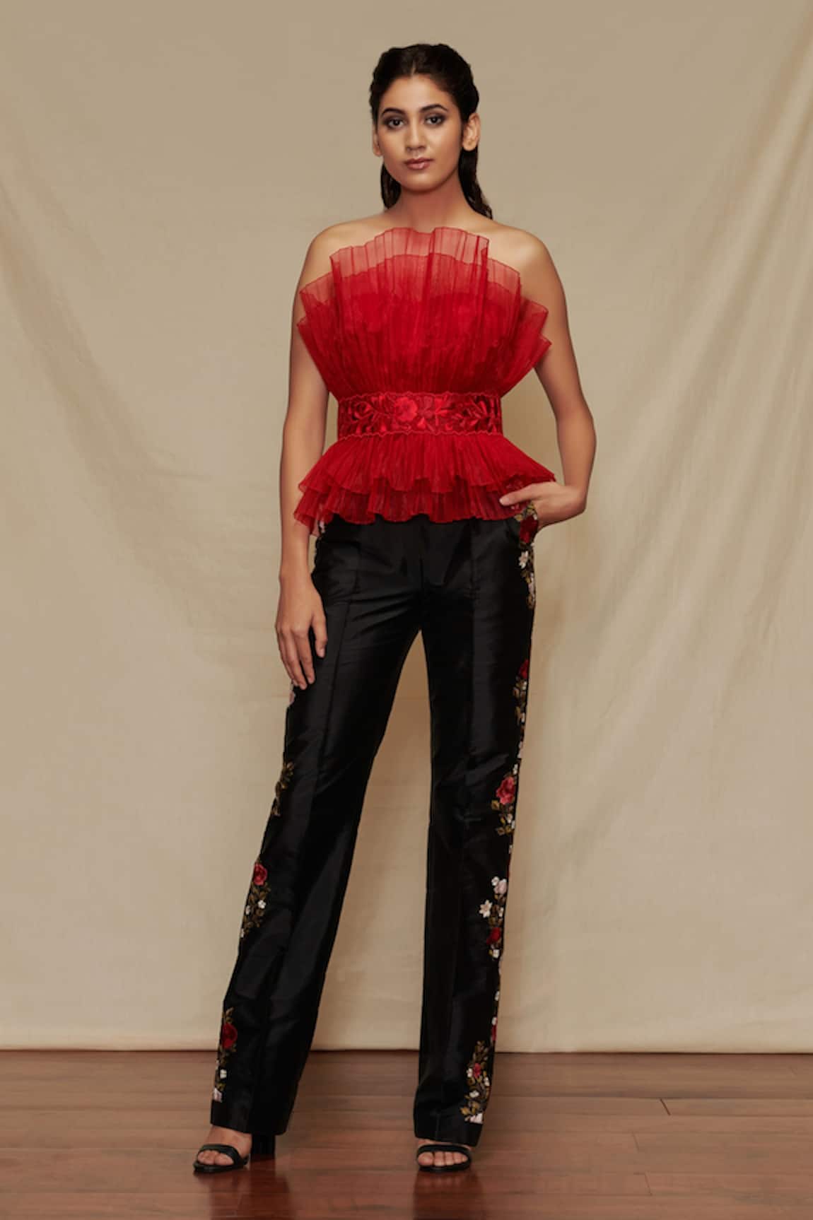 Shriya Som Layered Pleated Top 