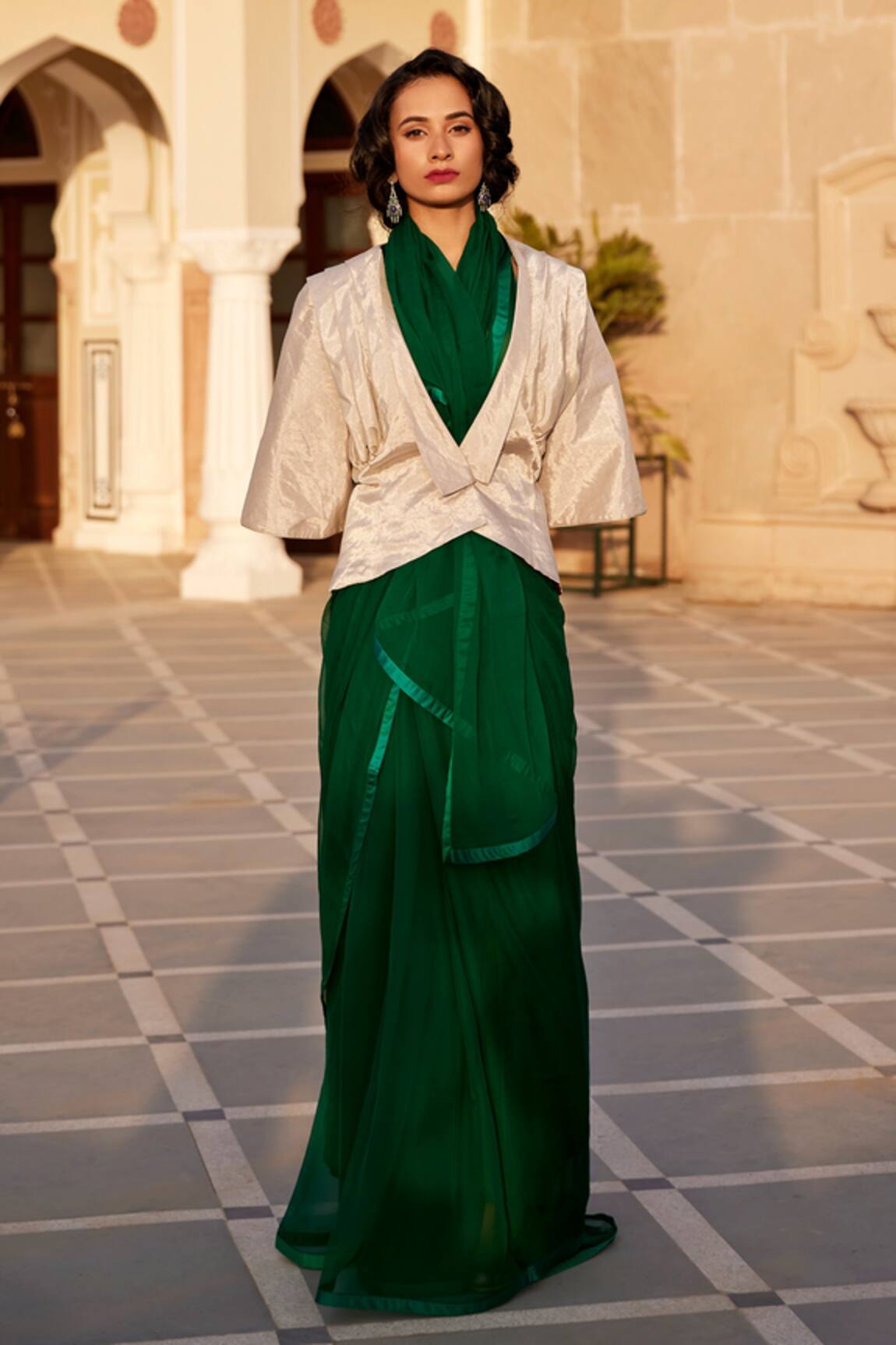 Atelier Shikaarbagh Lapel Collar Jacket