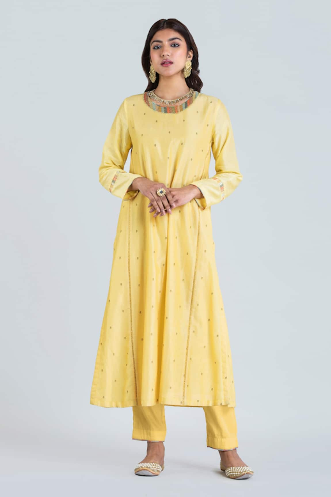 Saundh Vayu Chanderi Kurta Pant Set