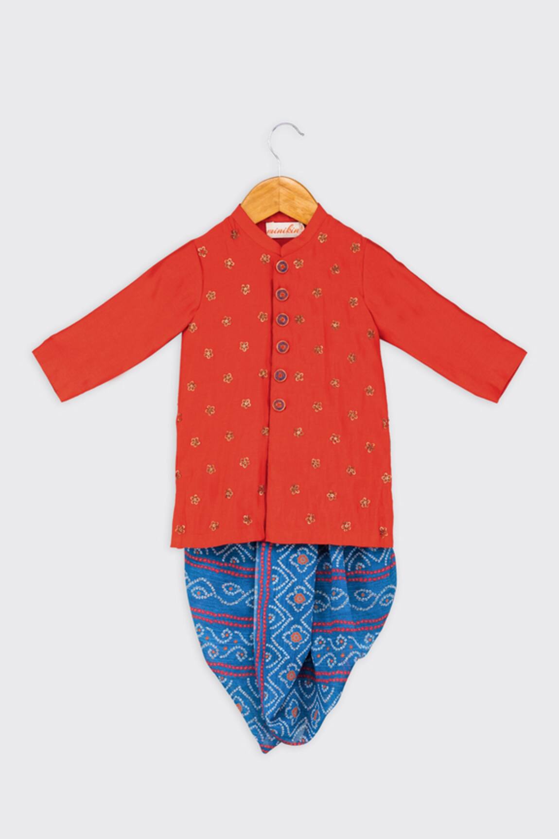 Minikin Embroidered Kurta Set 