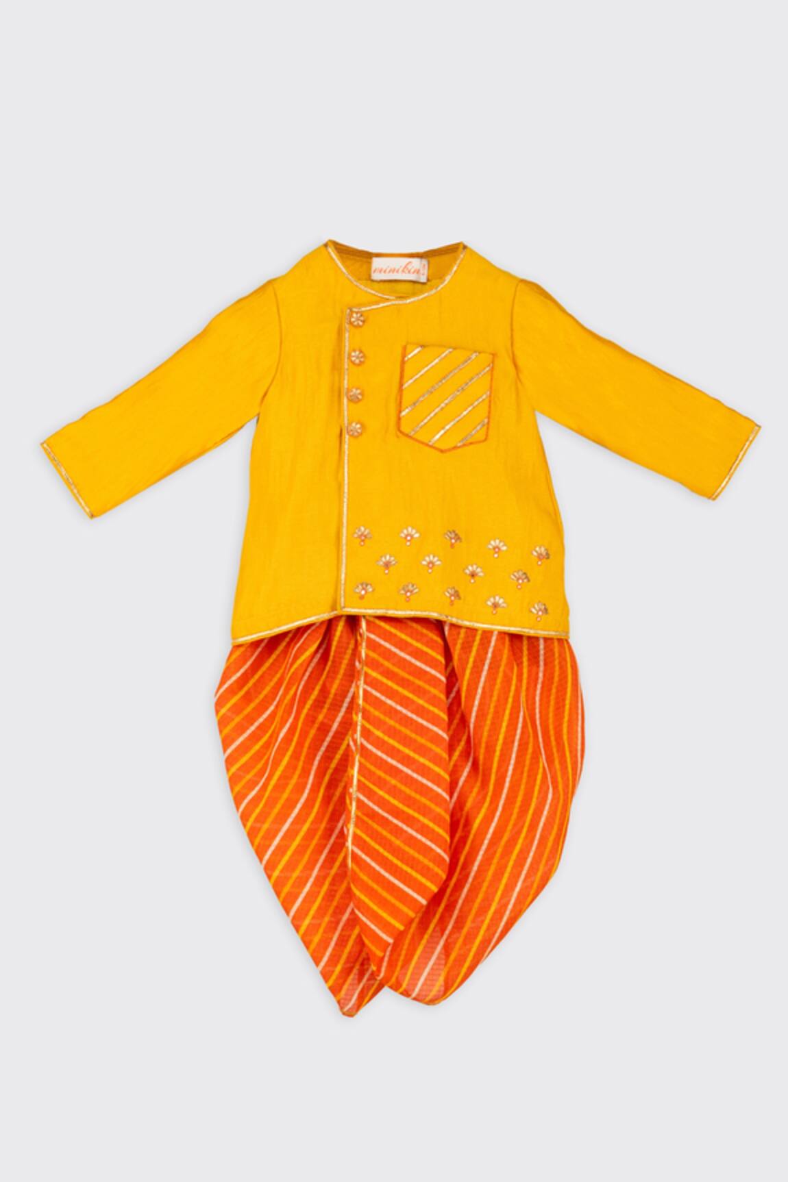 Minikin Embroidered Angrakha Set 