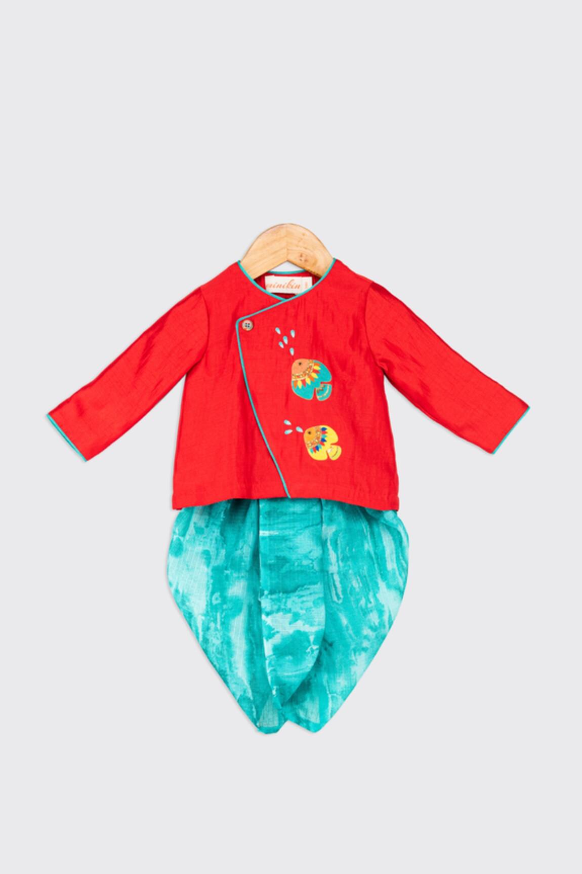 Minikin Embroidered Angrakha Set 