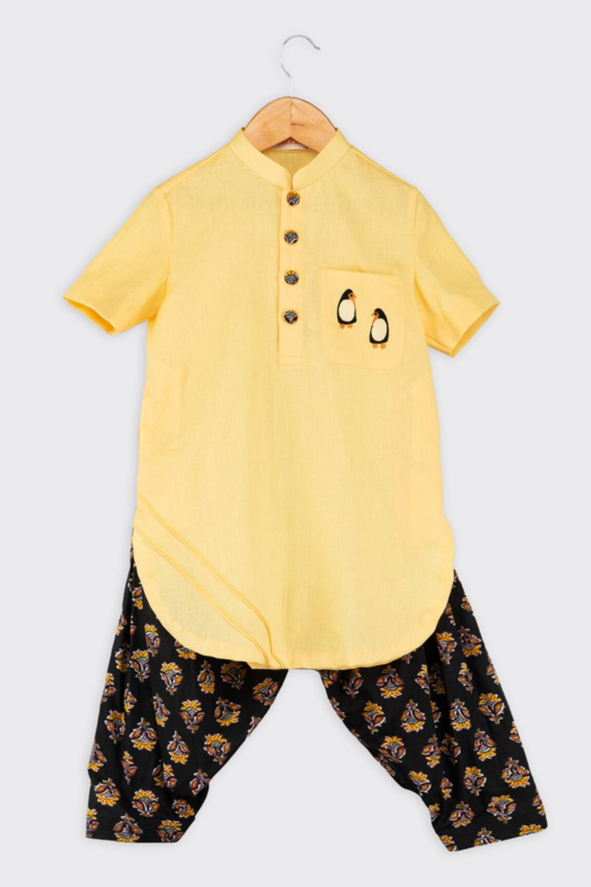 Minikin Embroidered Kurta Set 