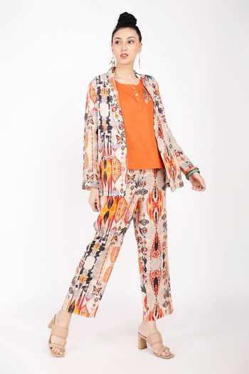 Linen Bloom Linen Rio Print Blazer 