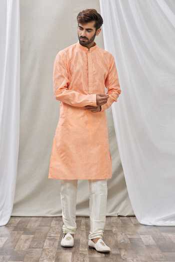 Arihant Rai Sinha Floral Motif Woven Kurta 