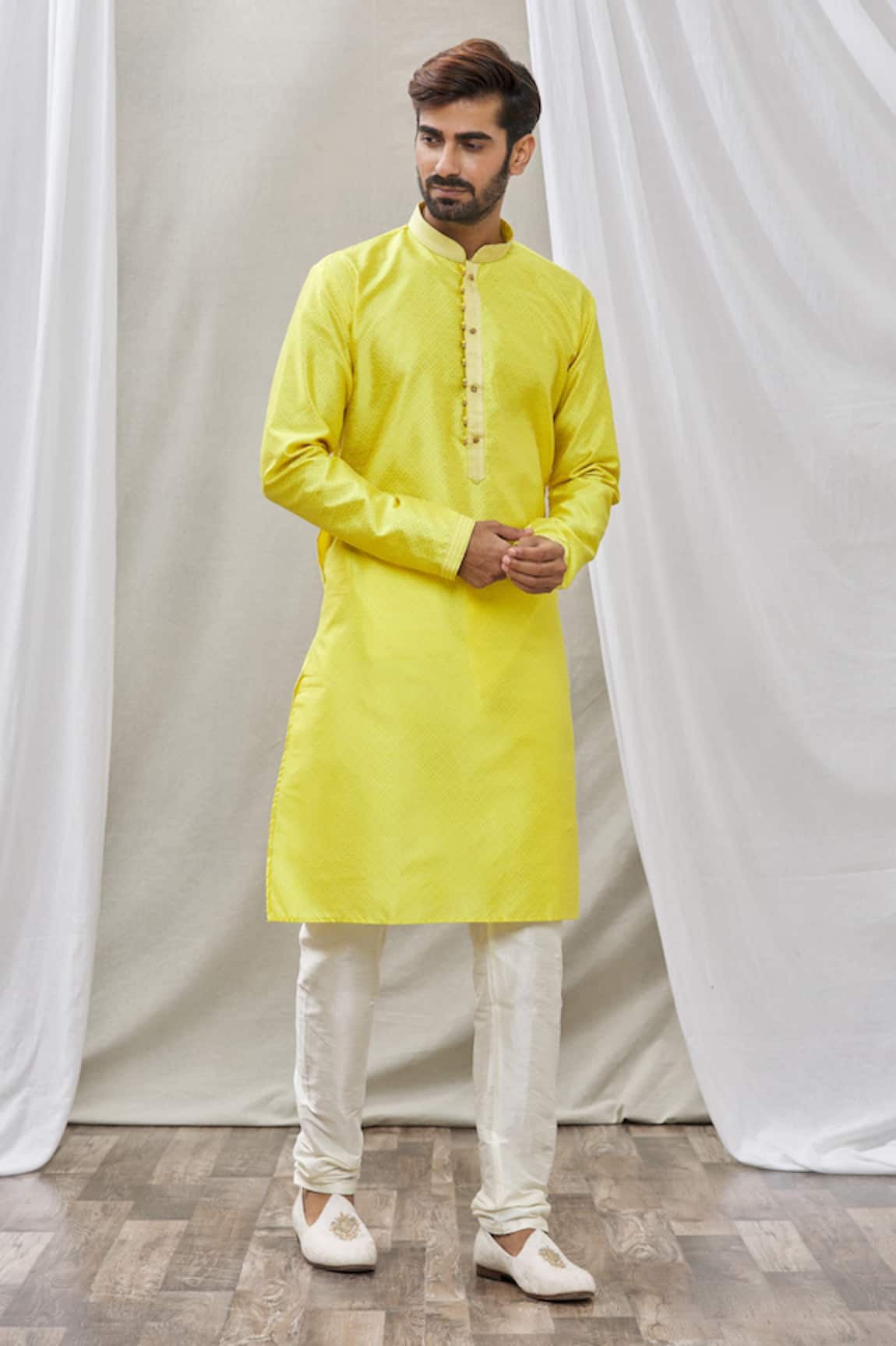 Arihant Rai Sinha Geometric Motifs Print Kurta 