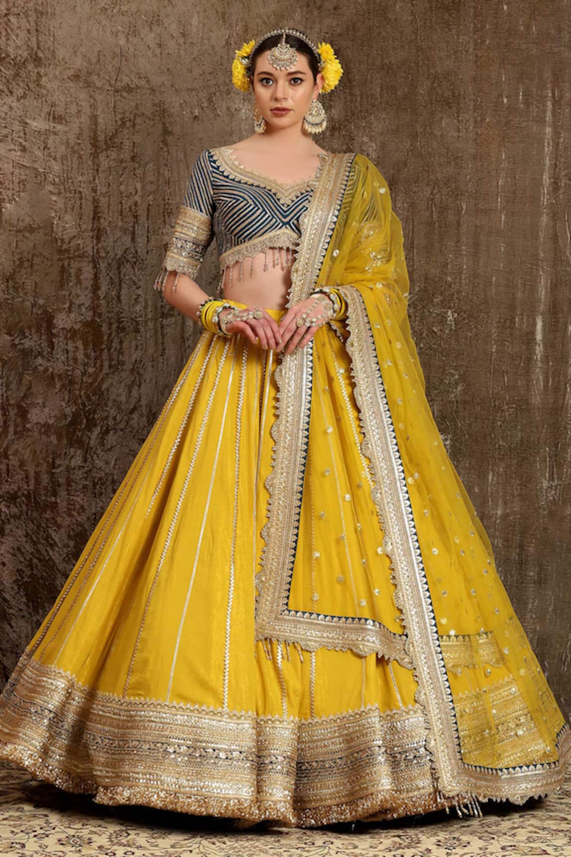 Shikhar Sharma Shimmer Chanderi Bridal Lehenga Set