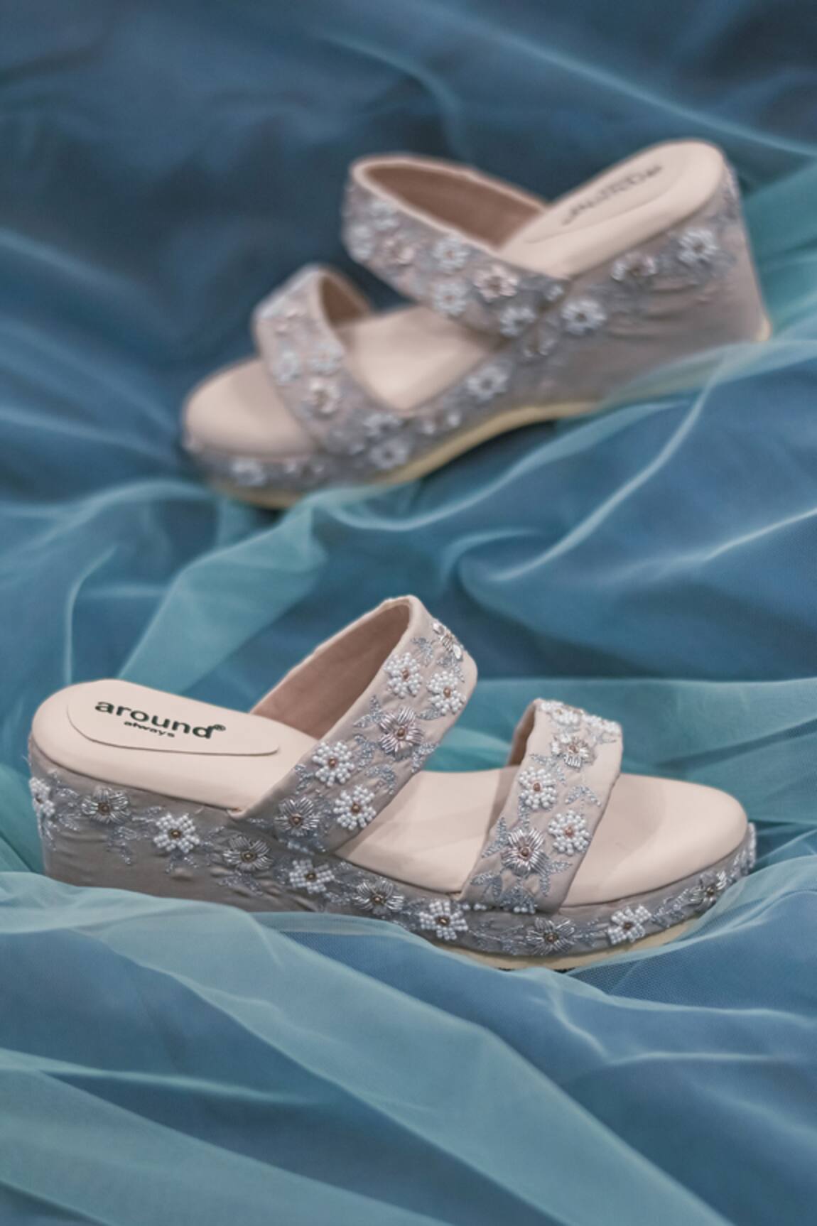 Around Always Emily Embroidered Wedges 