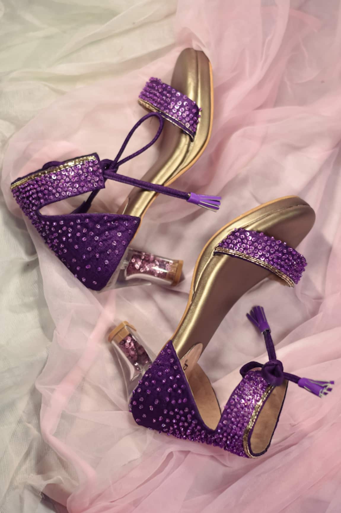 Around Always Tinsel Heeled Sandals 