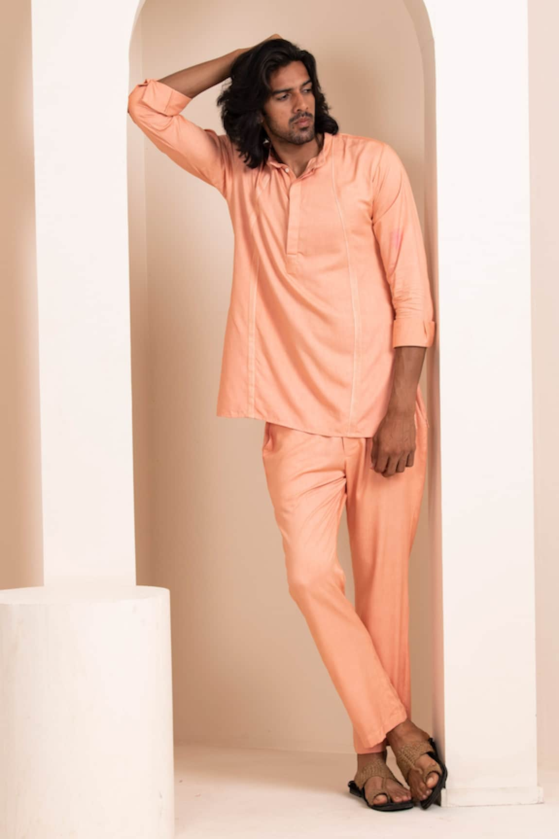 Artless Pintuck Kurta & Pant Set