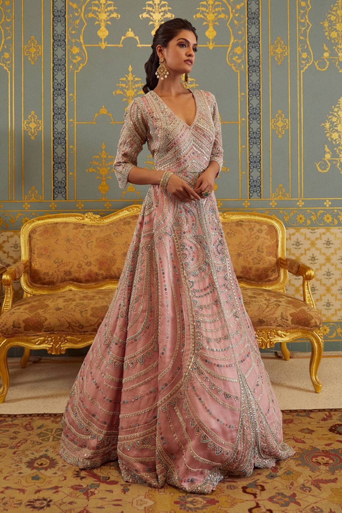 Osaa by Adarsh Zardozi Embroidered Gown