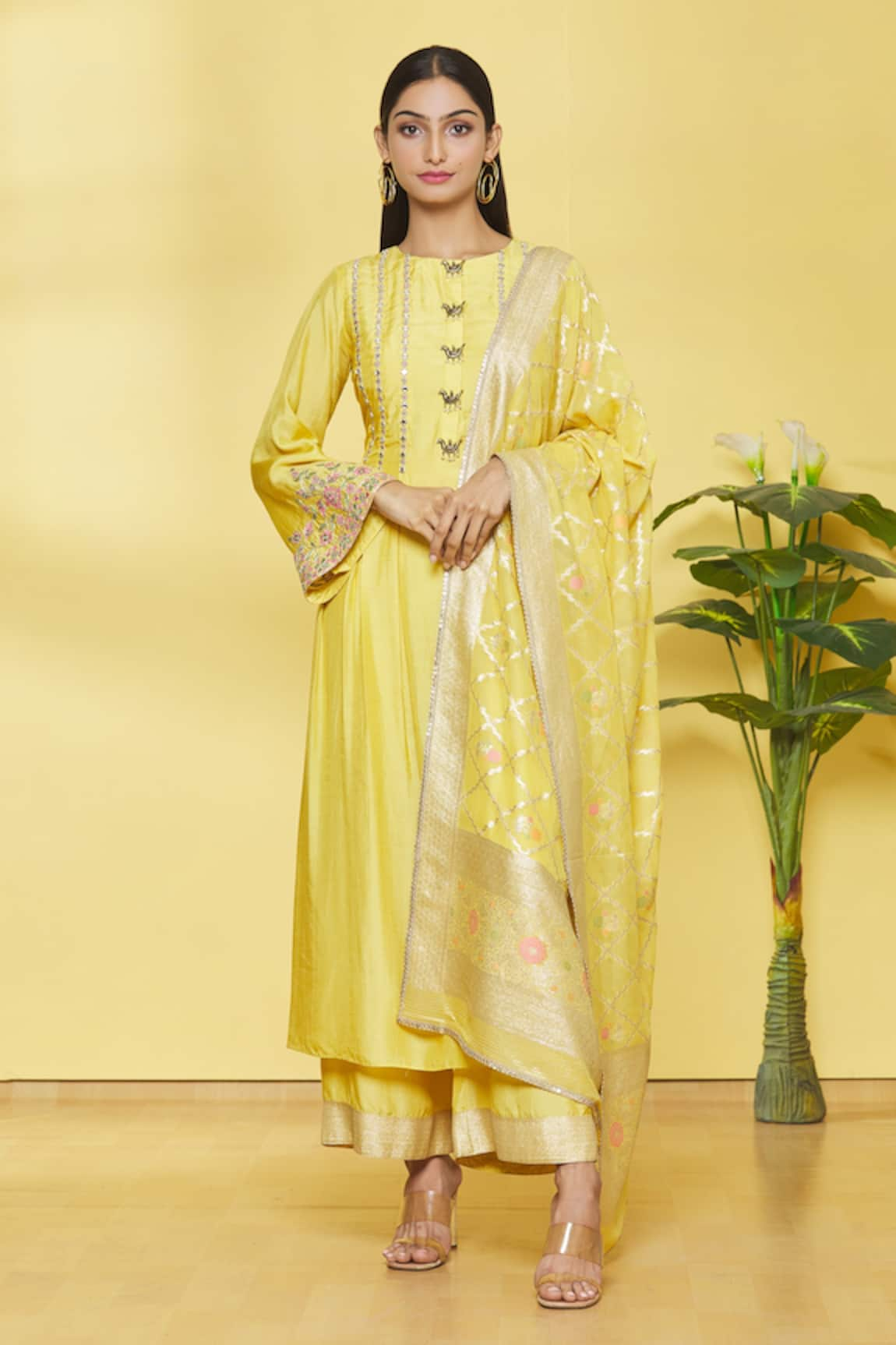 Shikhha Goyal Embroidered Kurta Palazzo Set