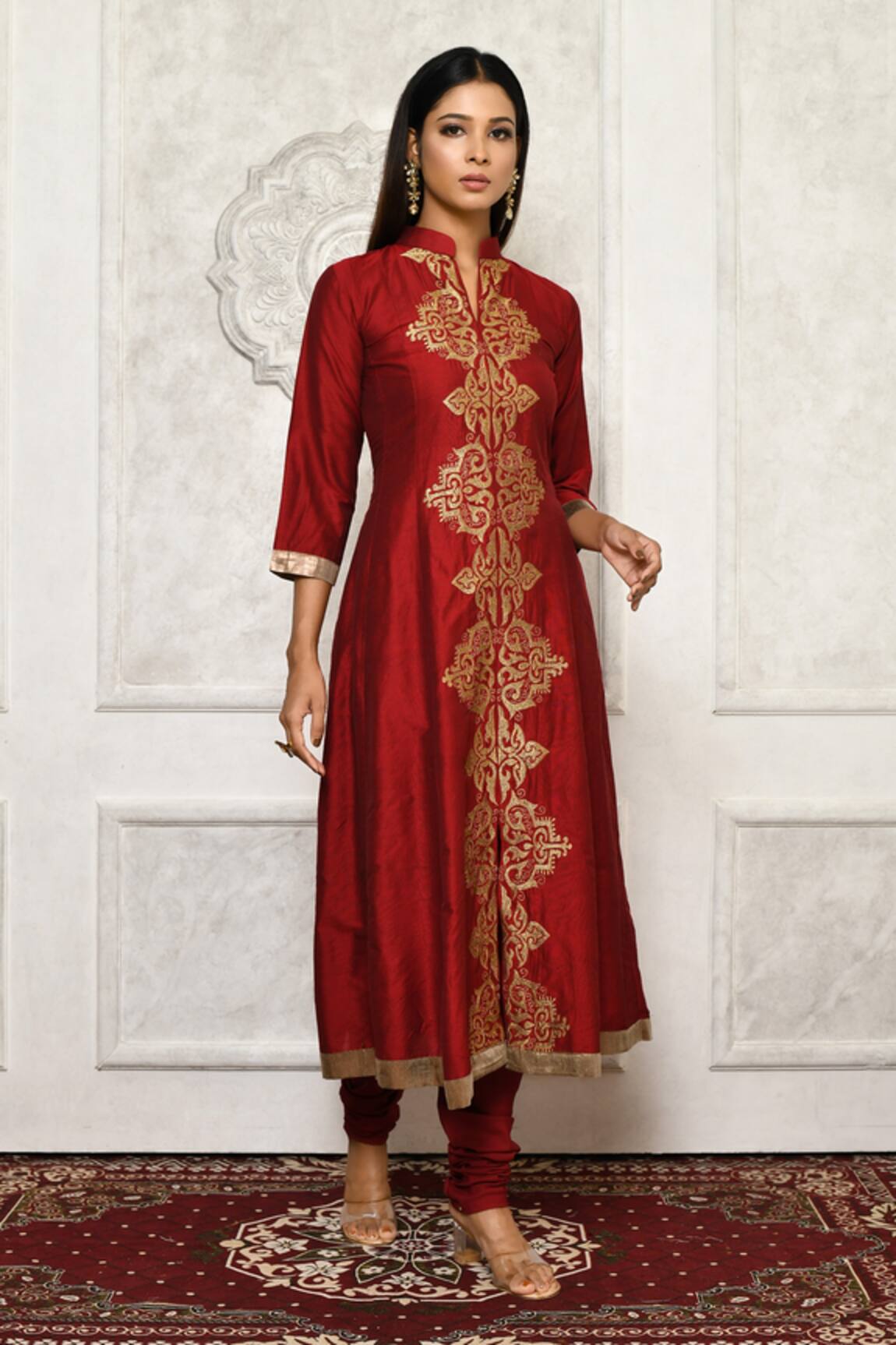 Aryavir Malhotra Cotton Embroidered Kurta