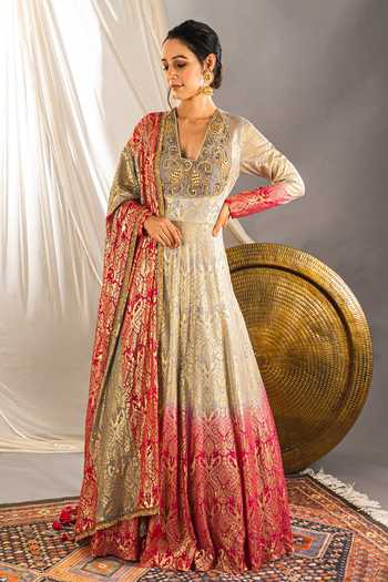 Soniya G Ombre Anarkali With Dupatta 