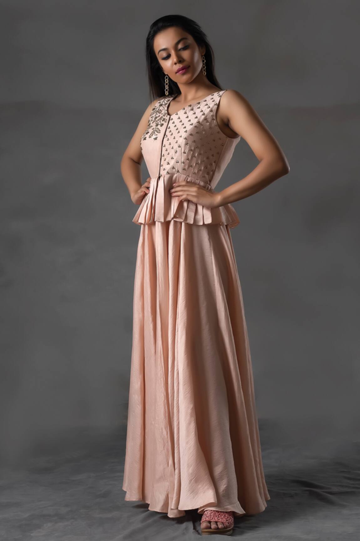 Anu Pellakuru Floral Embroidered Gown 