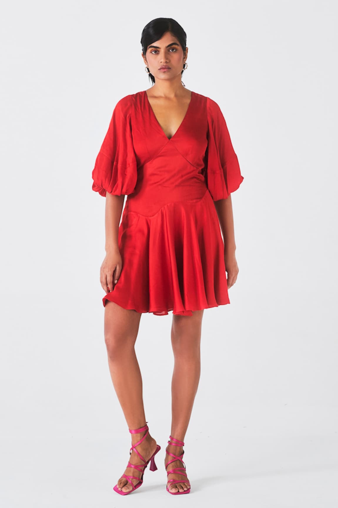 Little Things Studio Parijaat Gathered Sleeve Dress