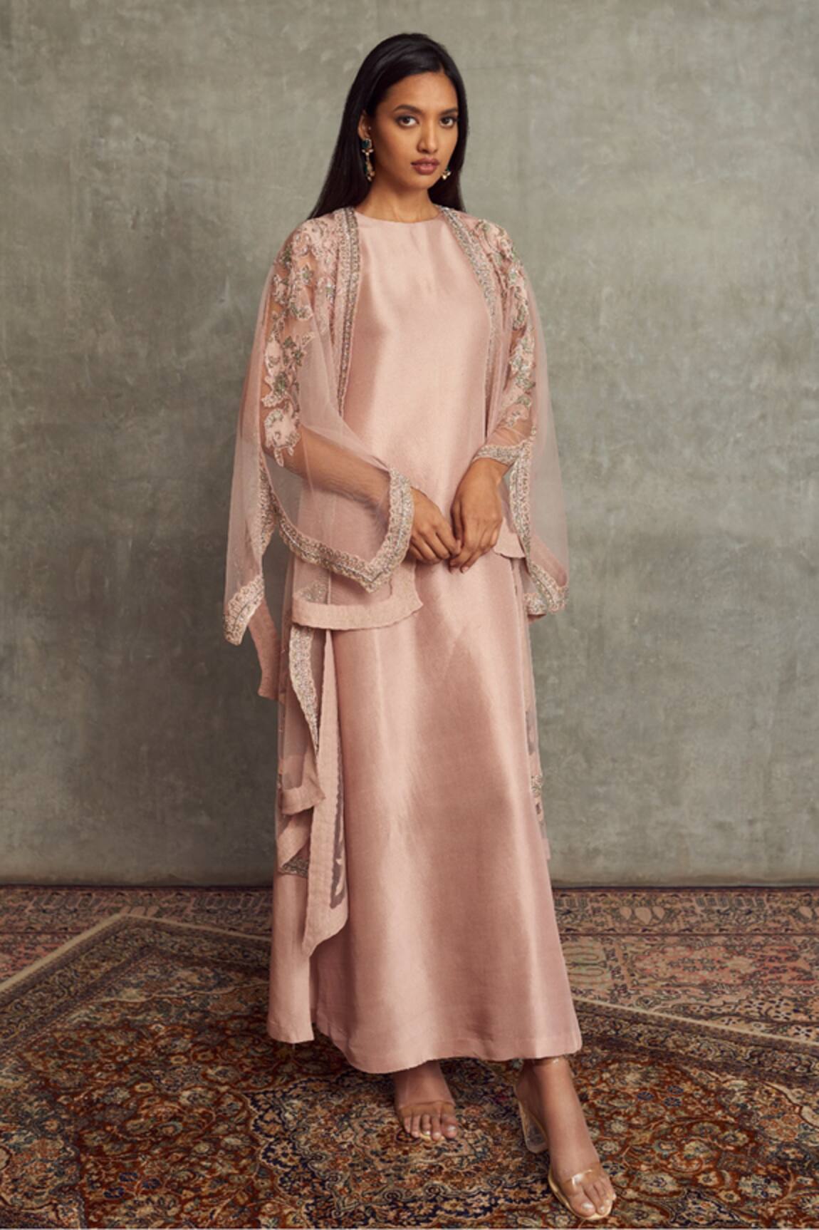 Jayanti Reddy Floral Embroidered Cape Set