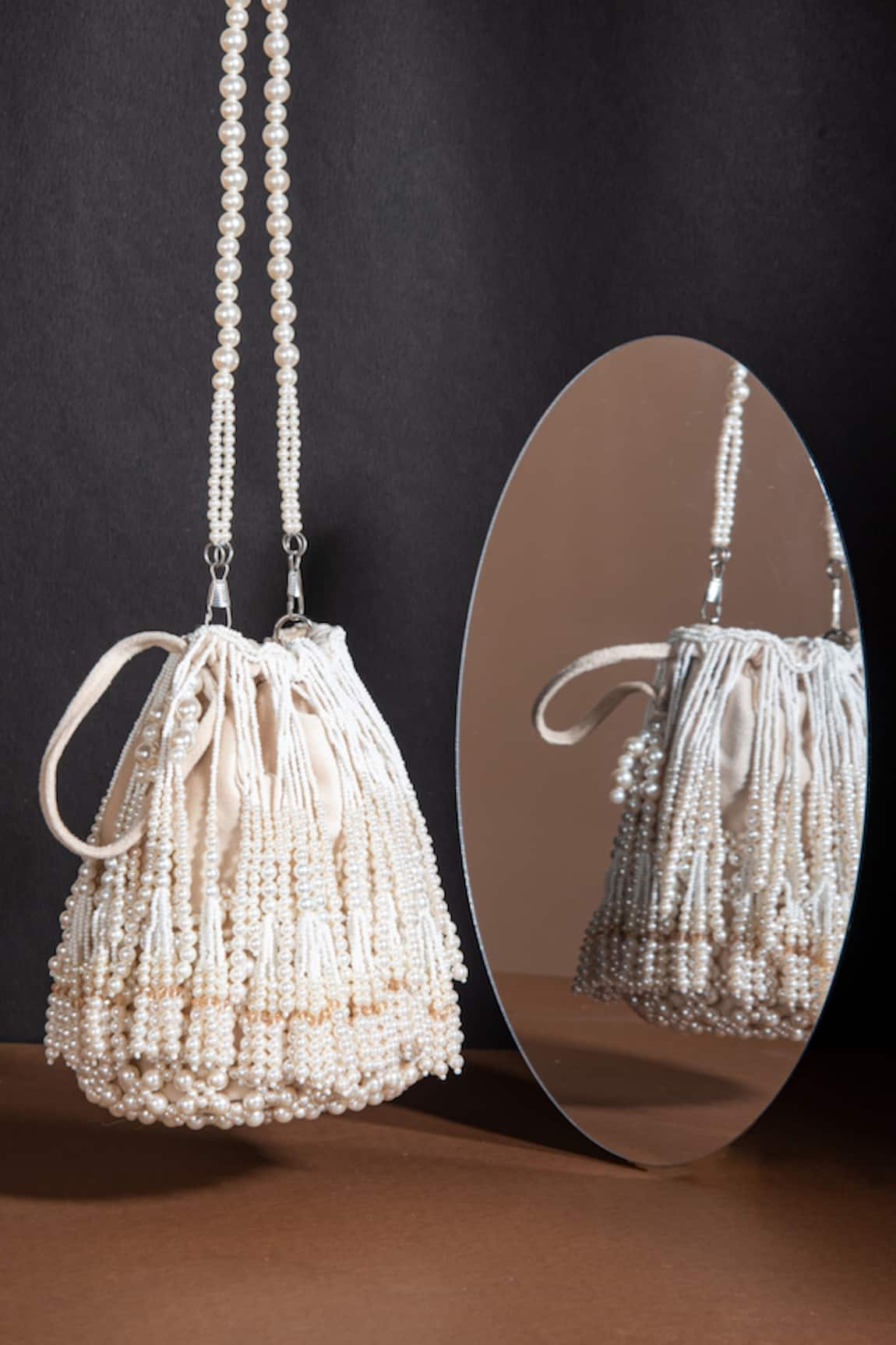 FOREVER NOOR Amrahi Embroidered Bucket Bag