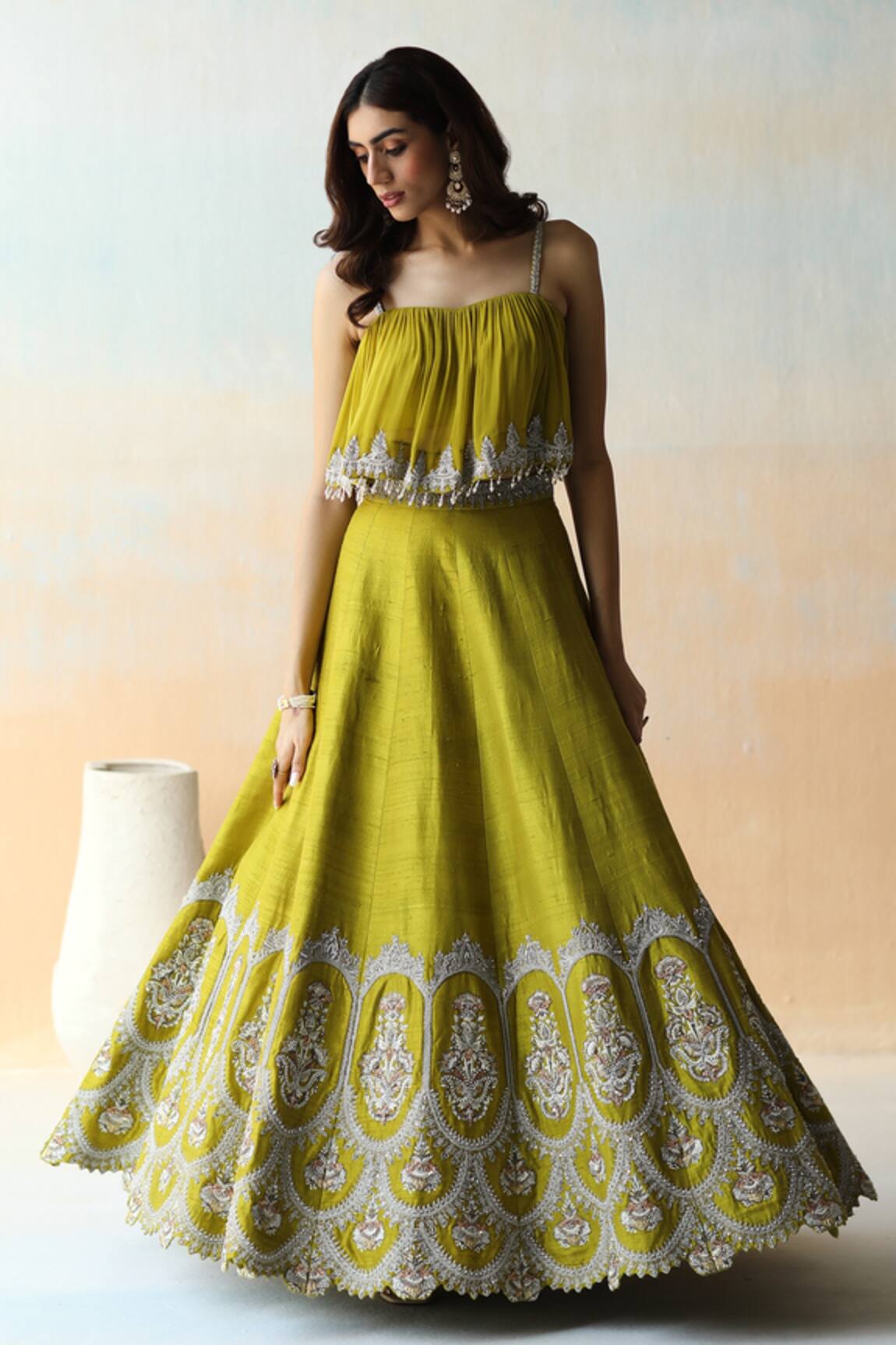 Aman Takyar Floral Embroidered Lehenga With Blouse