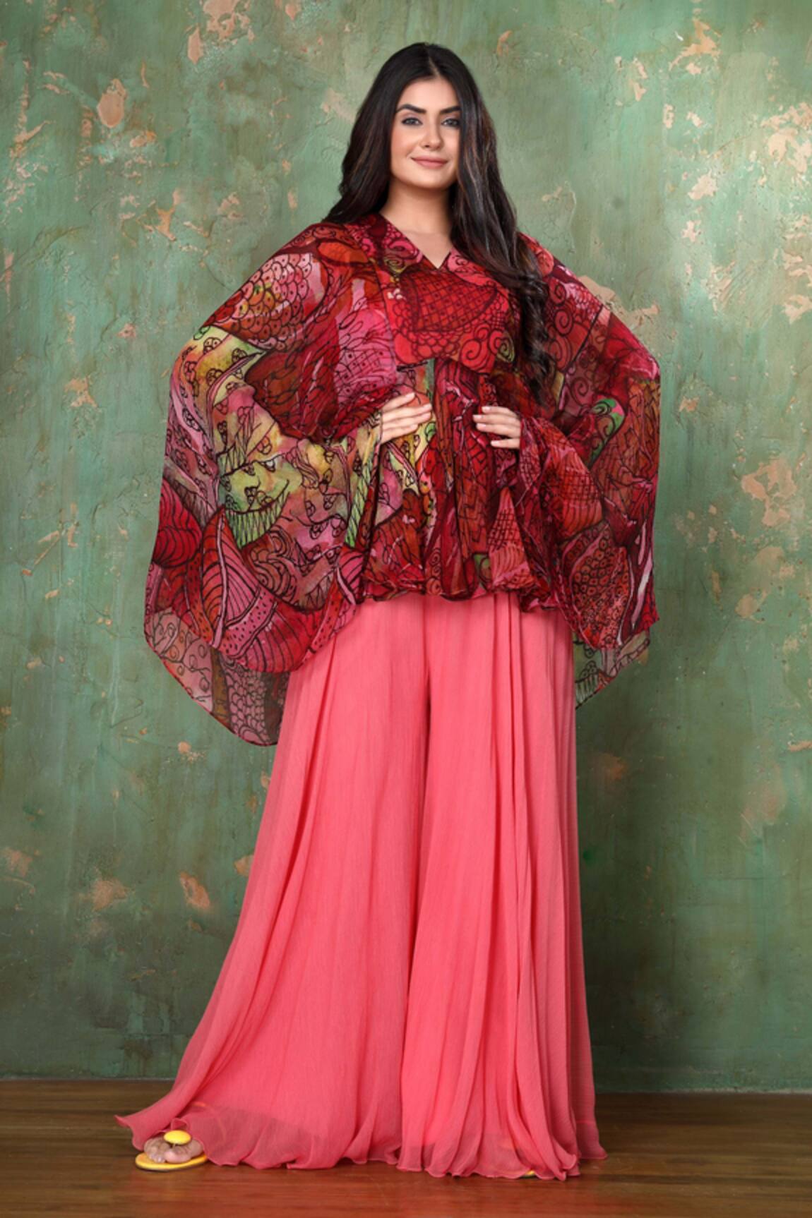 Preeti Jhawar Printed Top & Sharara Set