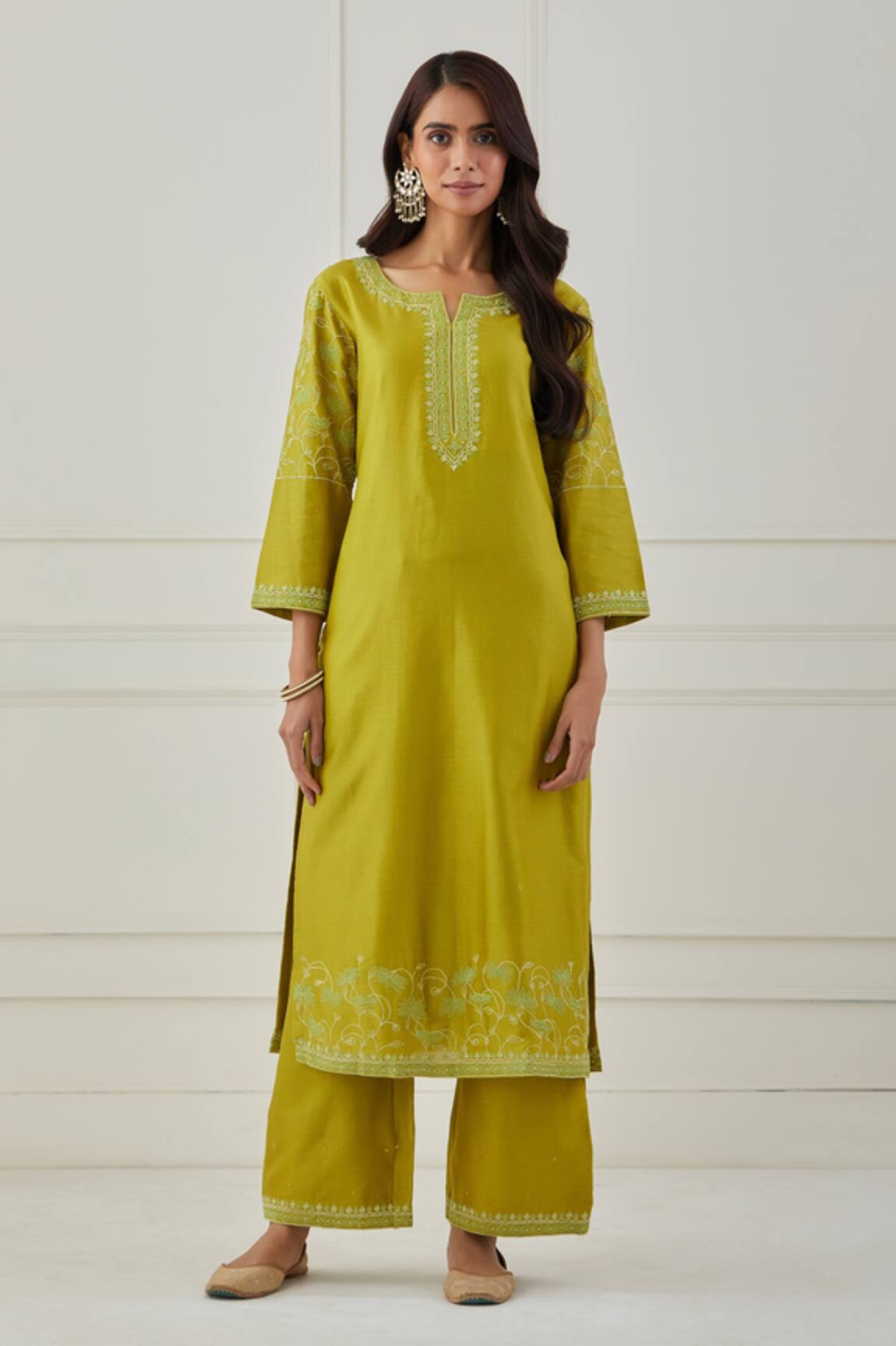 Priya Chaudhary Chanderi Silk Embroidered Kurta  