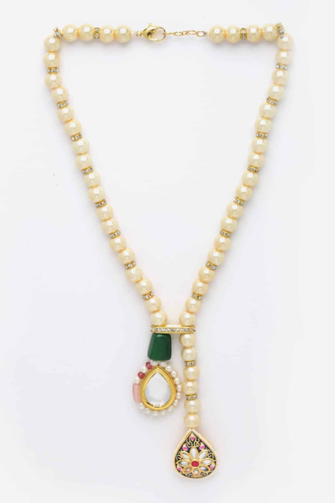 Dugran By Dugristyle Pearl Embellished Pendant Necklace 