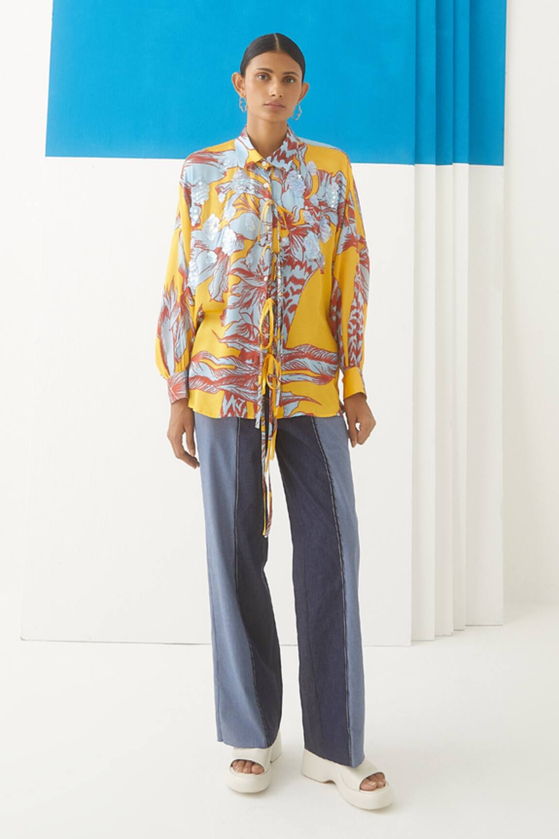 Studio Rigu Aphrodite Floral Print Shirt