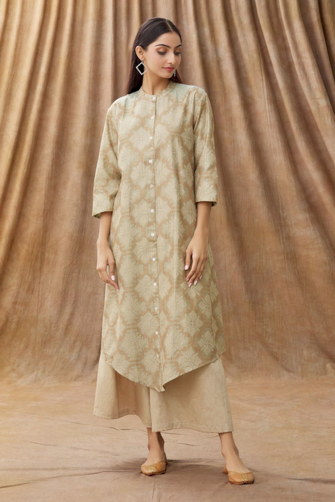 Manasi Sengupta Silk Chanderi Kurta & Pant Set