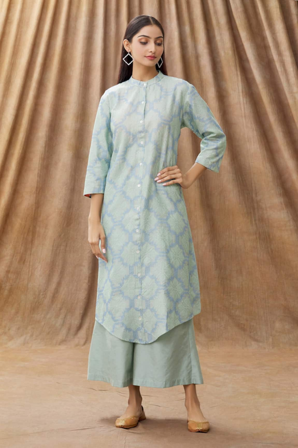 Manasi Sengupta Silk Chanderi Kurta & Pant Set