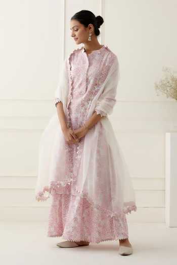 Musal Nereida Floral Print Kurta Palazzo Set 