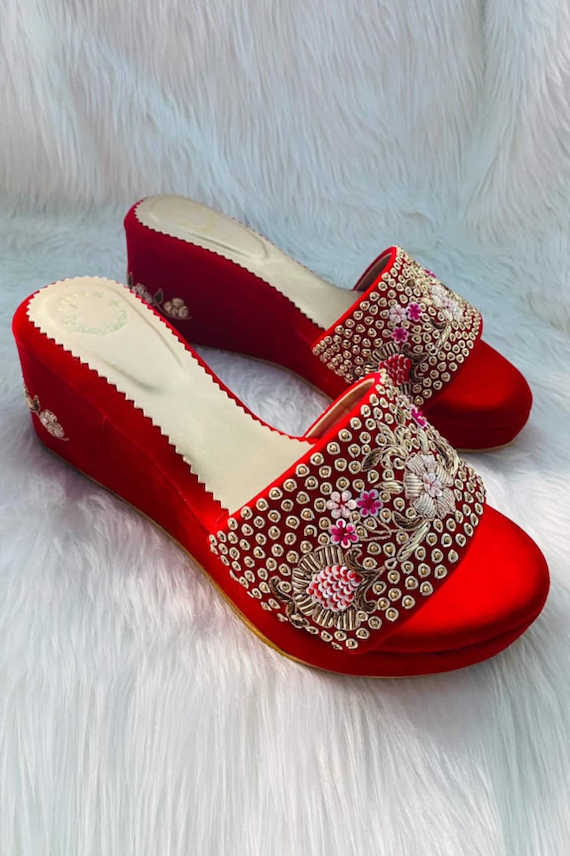 Shiveen Shiveen Vaari Embroidered Wedges