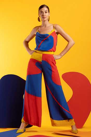 Nautanky Candy Crush Colourblock Pant Set 