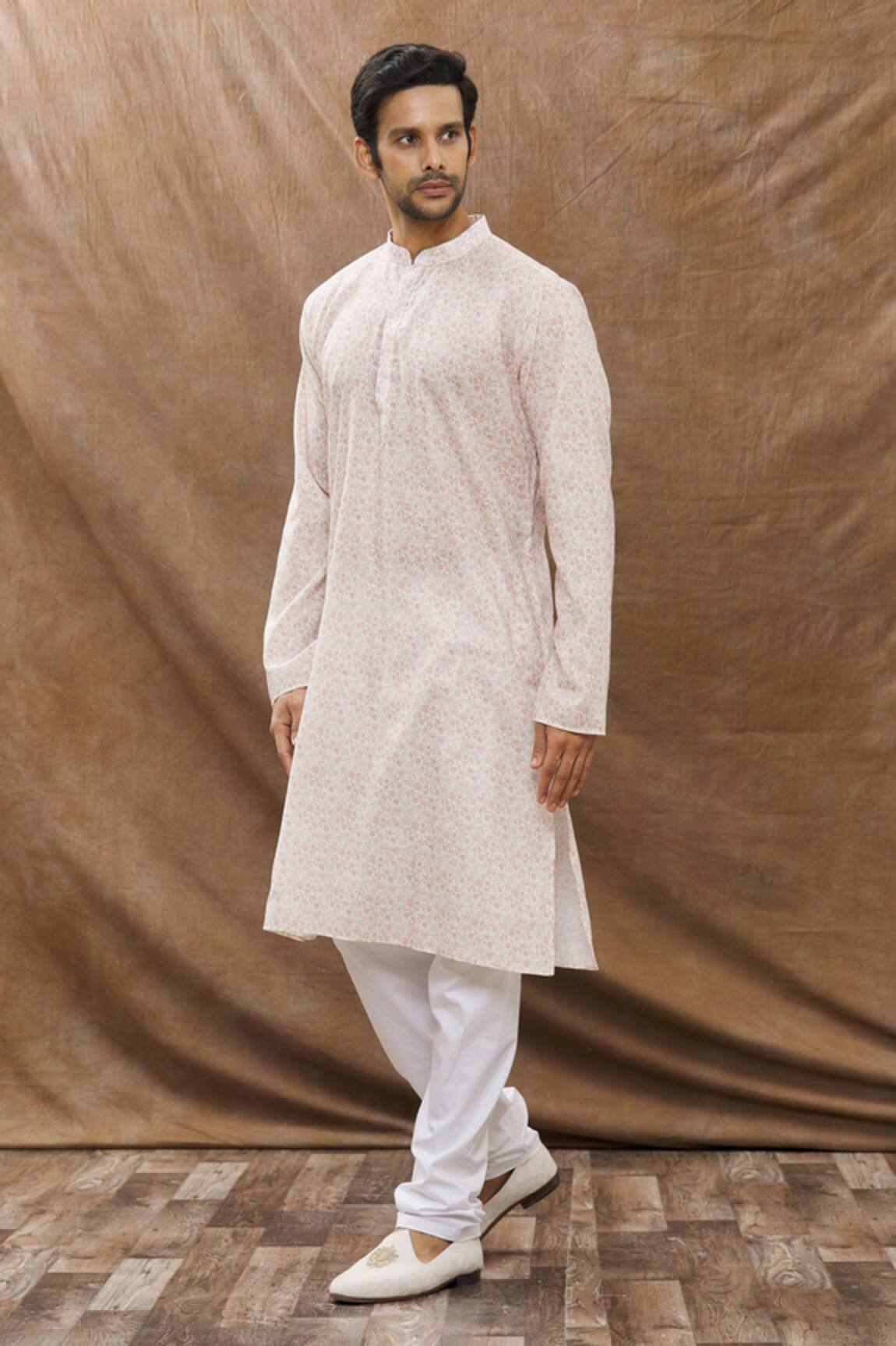 Aham-Vayam Floral Print Kurta Set