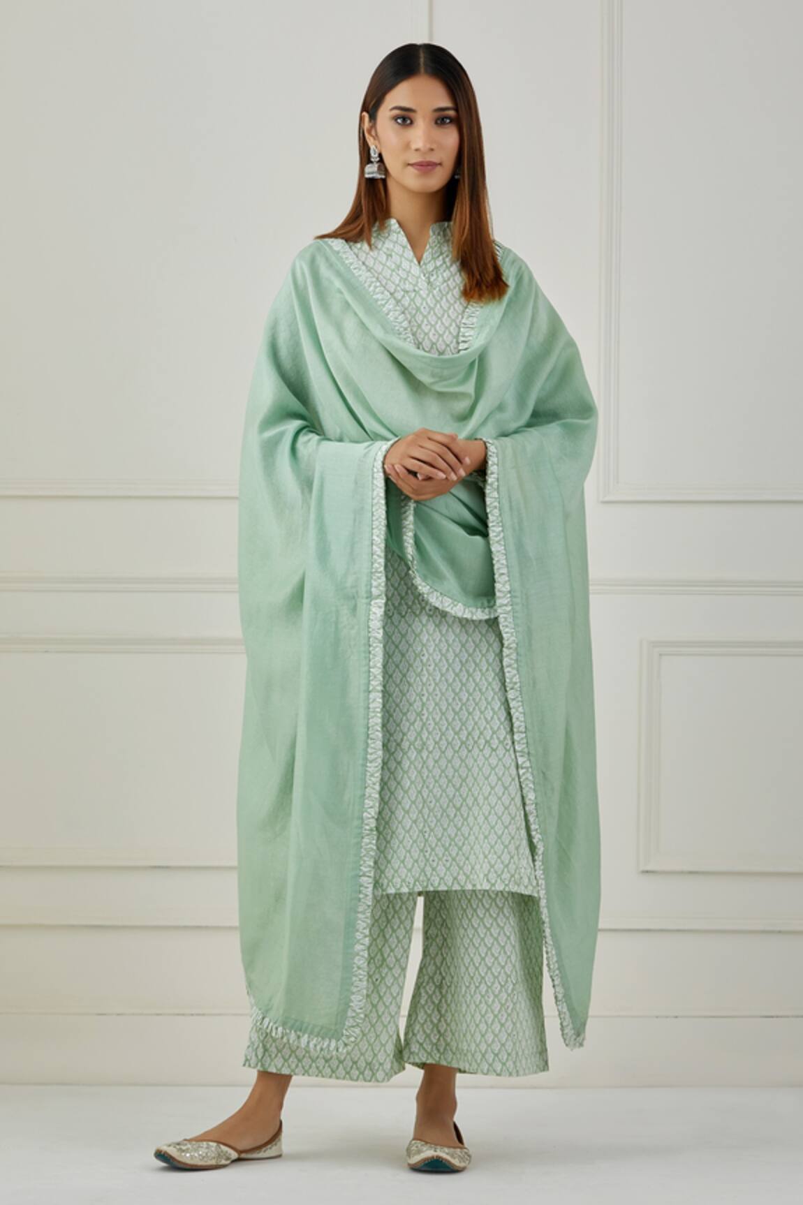 Musal Erie Printed Kurta Palazzo Set