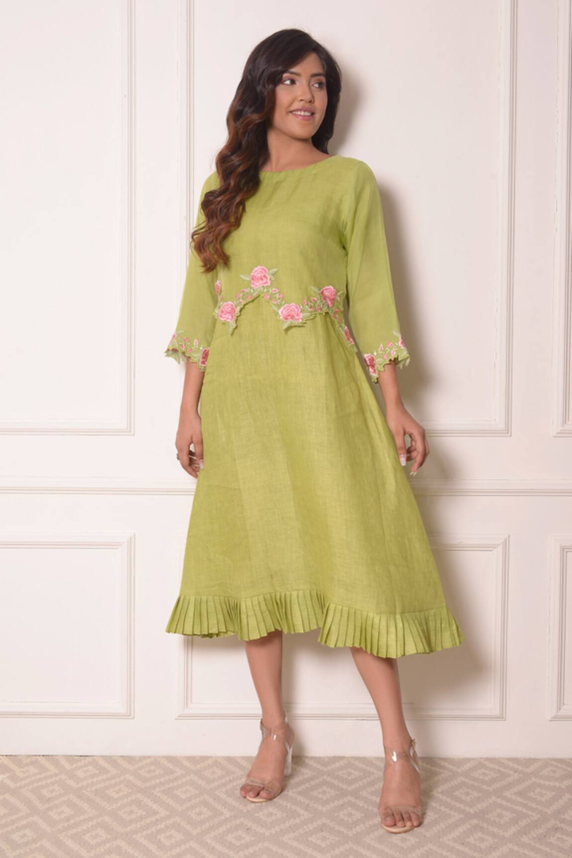 Surabhi Arya Linen Embroidered Tunic 