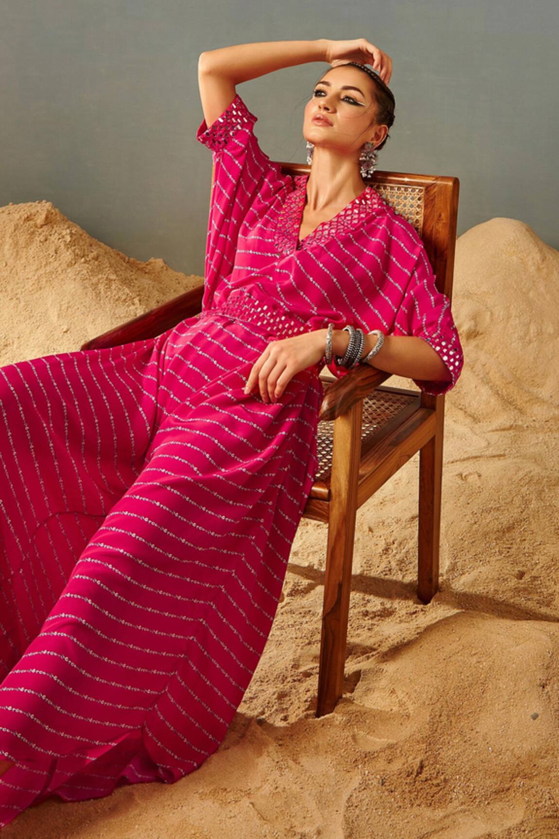 Samatvam by Anjali Bhaskar Bandhani Print Jumpsuit