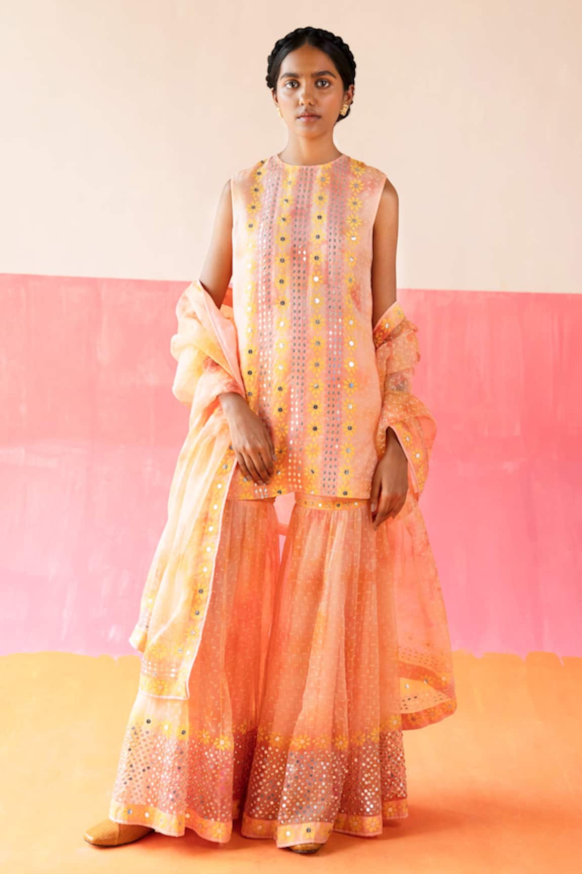 Surbhi Gupta Alma Tie Dye Kurta Sharara Set 