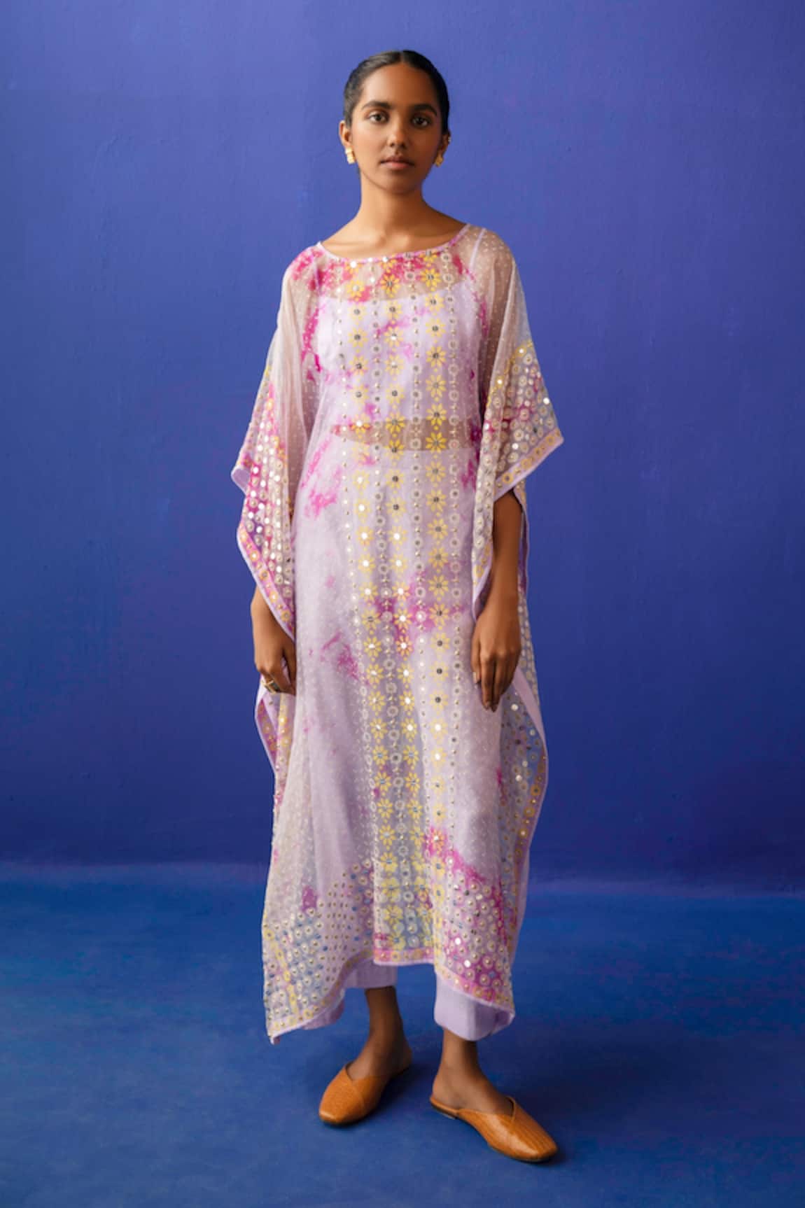 Surbhi Gupta Clare Tie Dye Kaftan Tunic & Pant Set 