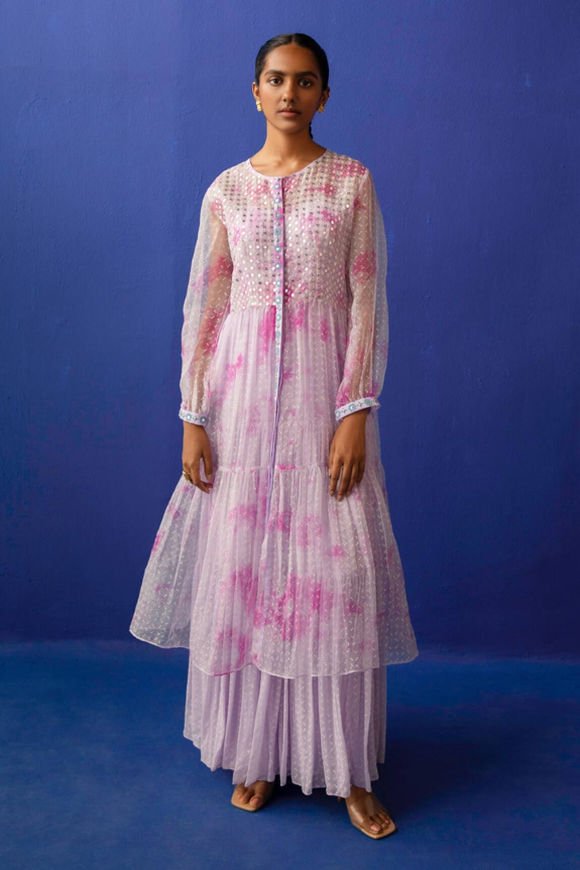 Surbhi Gupta Zoe Tie Dye Tunic With Dress 